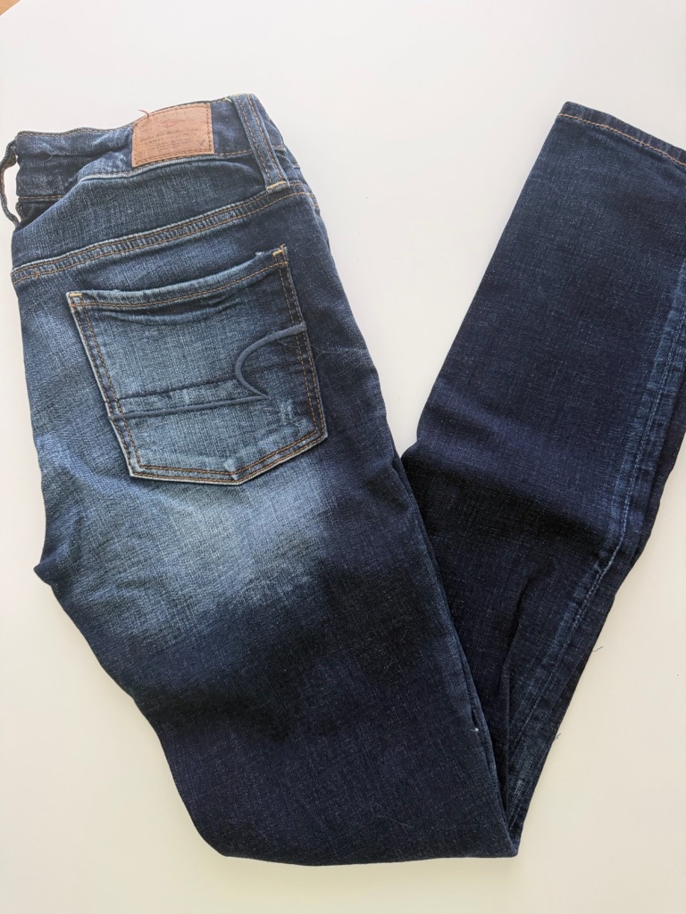 American Eagle Dark Blue Ripped Jeans